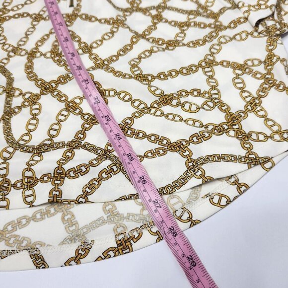 Michael Michael Kors Women's Size Medium Chain Blouse Zipper Front - Picture 5 of 6